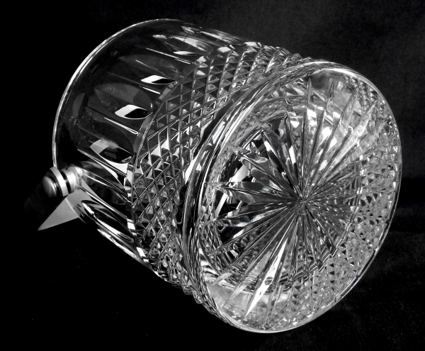 St Louis crystal ice bucket, Tommy pattern - signed