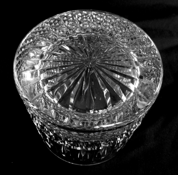 St Louis crystal ice bucket, Tommy pattern - signed