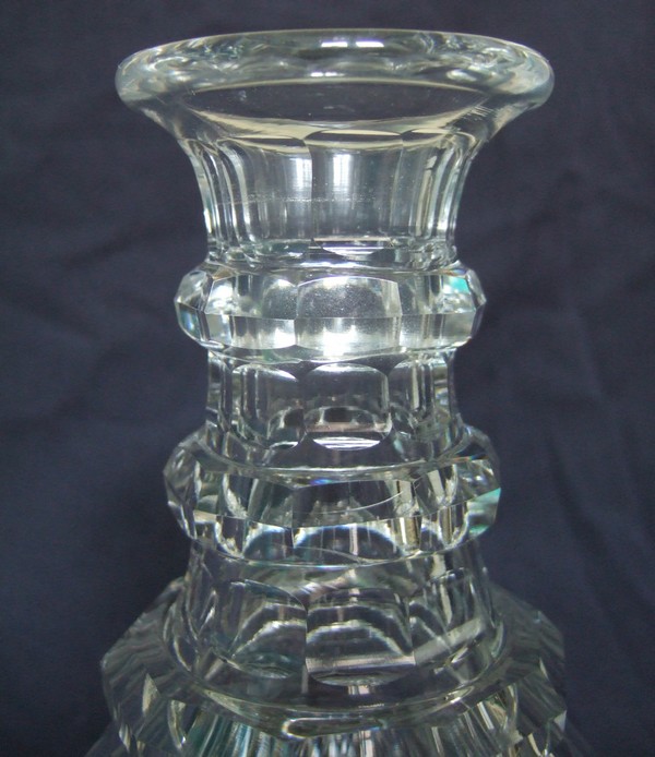 St Louis crystal wine decanter, Trianon pattern, original paper sticker