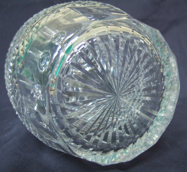 St Louis crystal wine decanter, Trianon pattern, original paper sticker