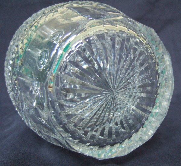 St Louis crystal wine decanter, Trianon pattern, original paper sticker