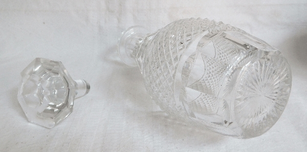 St Louis crystal liquor decanter, Trianon pattern