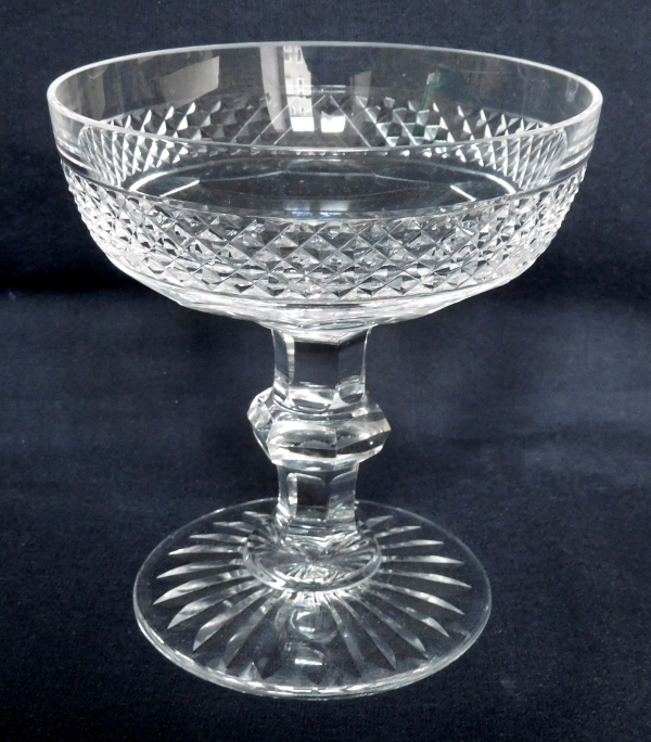 St Louis crystal champagne glass, Trianon pattern