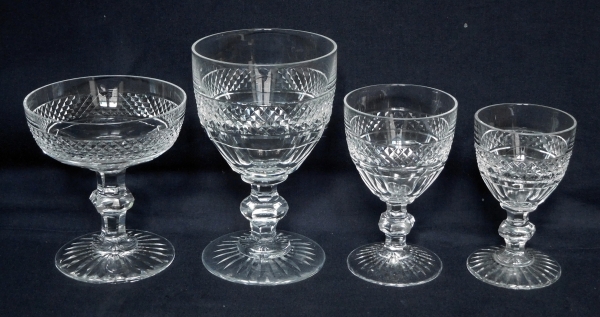 St Louis crystal champagne glass, Trianon pattern