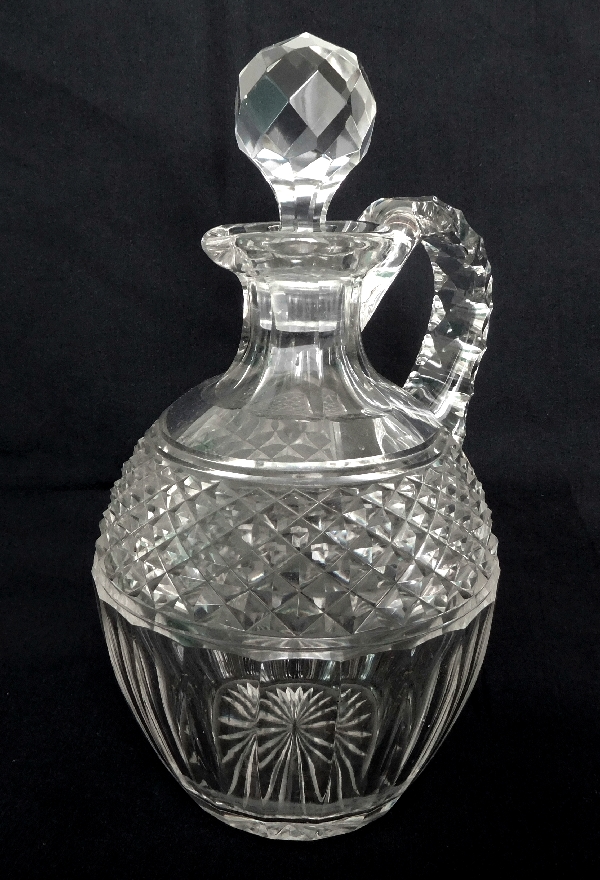 St. Louis crystal whisky bottle, Trianon pattern