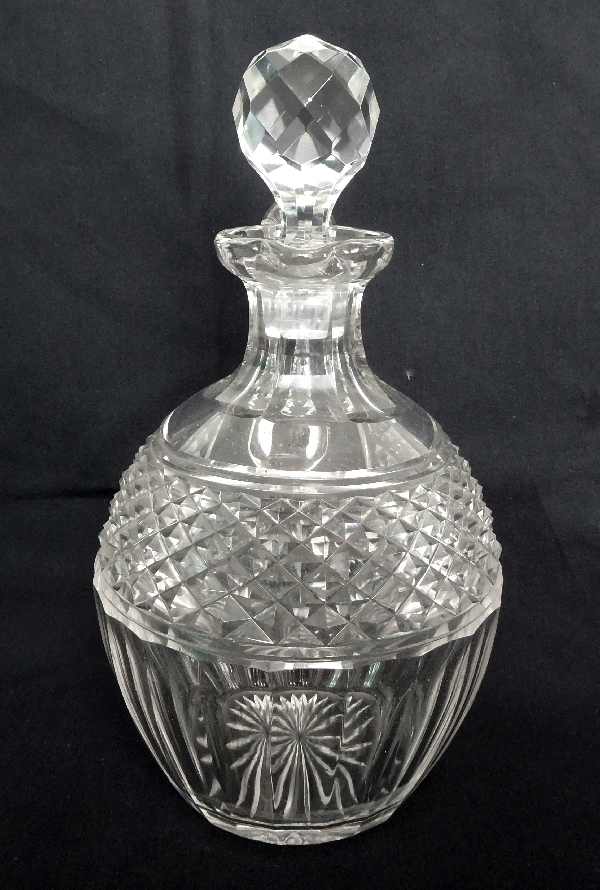 St. Louis crystal whisky bottle, Trianon pattern