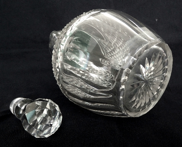 St. Louis crystal whisky bottle, Trianon pattern