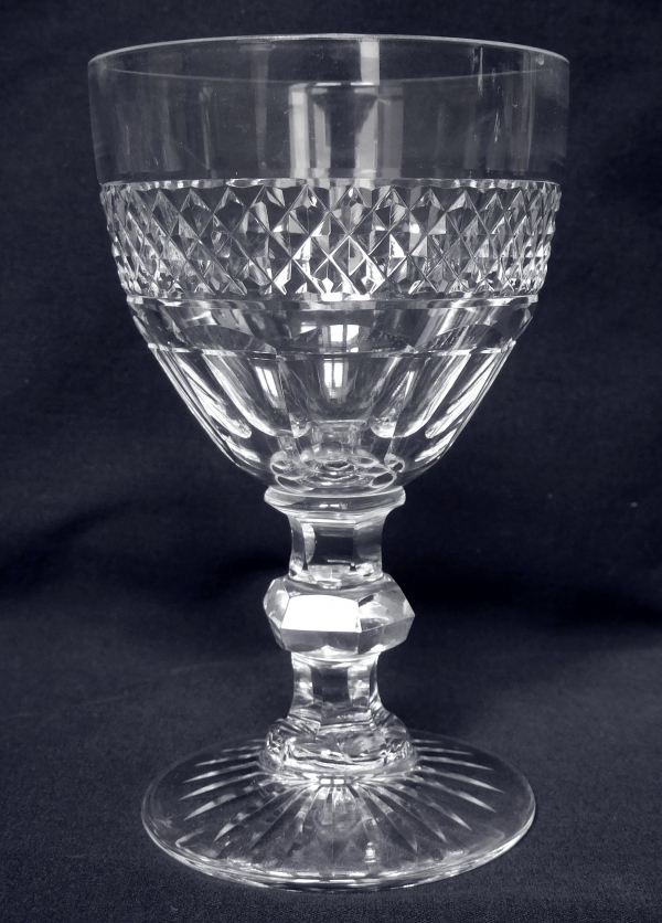 St Louis crystal water glass, Trianon pattern - 13.9cm