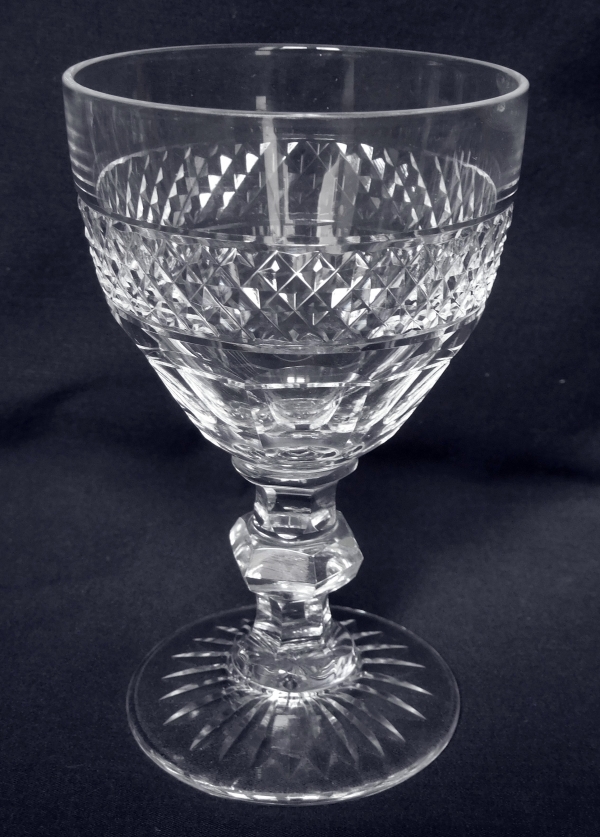 St Louis crystal wine glass, Trianon pattern - 12cm