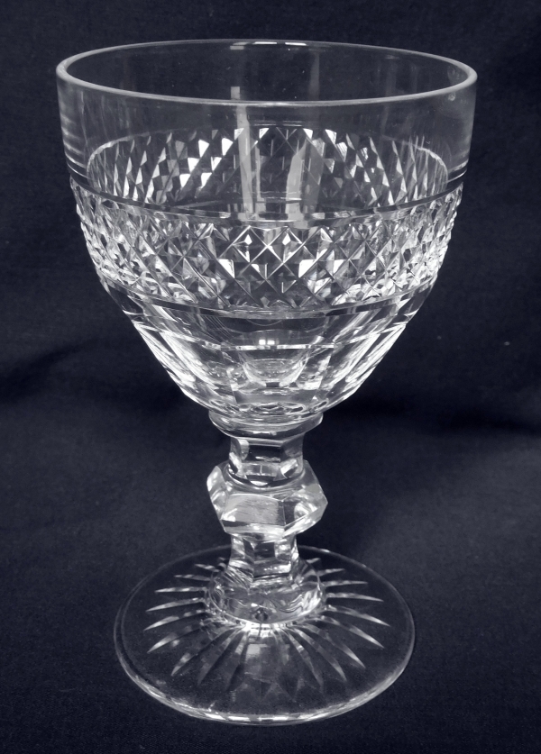 St Louis crystal wine glass / port glass, Trianon pattern - 10.8cm