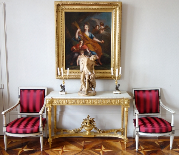 2 Empire armchairs - Les Tuileries and Fontainebleau palaces - attributed to Jacob Desmalter