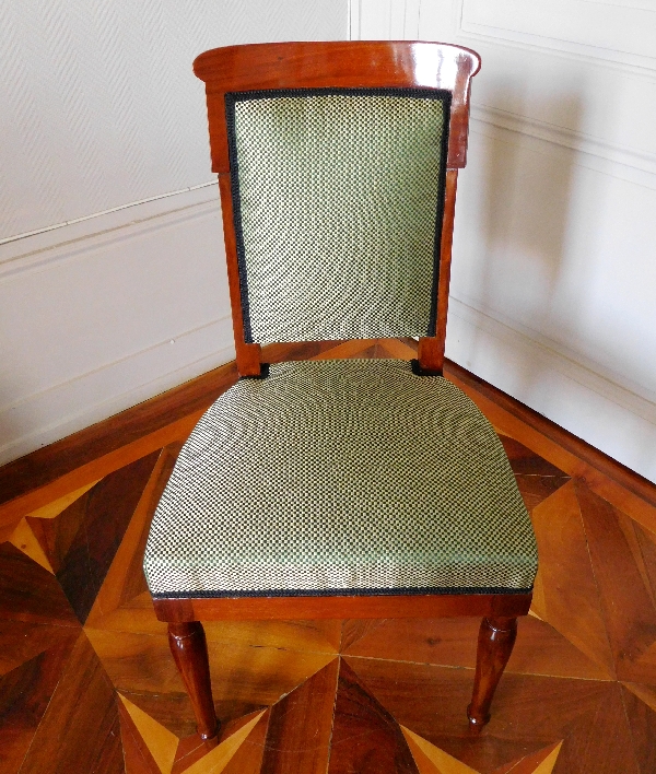 Jacob Desmalter : série de 4 chaises en acajou d'époque Empire - estampillées
