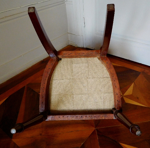 Jacob Desmalter : set of 4 Empire mahogany chairs stamped, early 19th century