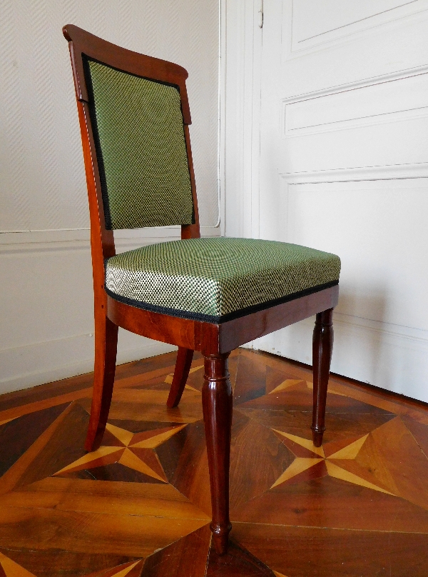 Jacob Desmalter : set of 4 Empire mahogany chairs stamped, early 19th century