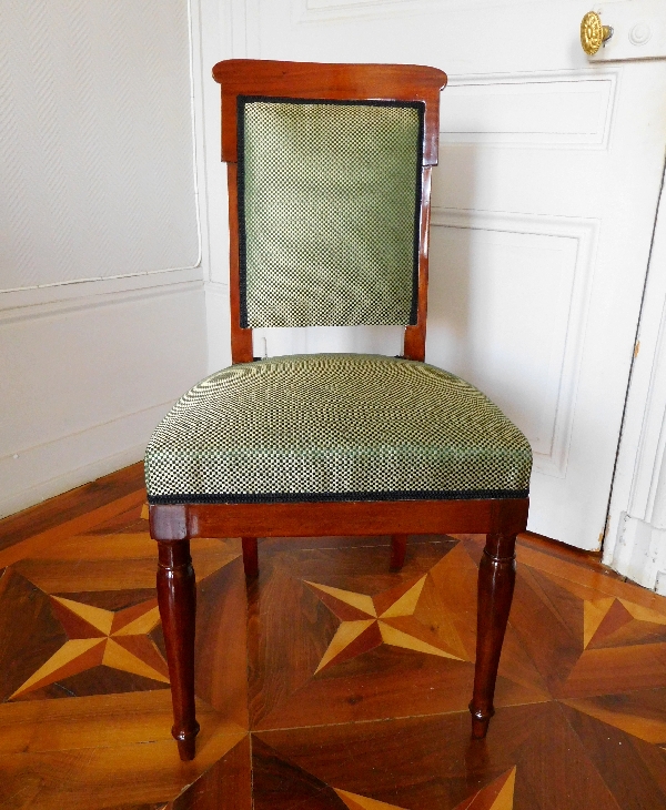 Jacob Desmalter : set of 4 Empire mahogany chairs stamped, early 19th century