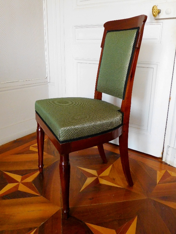 Jacob Desmalter : set of 4 Empire mahogany chairs stamped, early 19th century