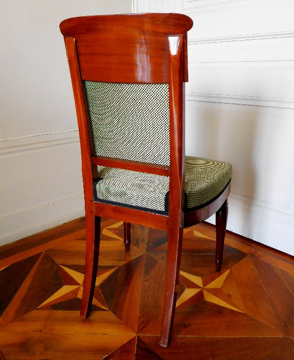 Jacob Desmalter : set of 4 Empire mahogany chairs stamped, early 19th century