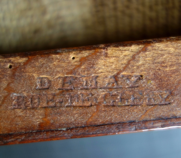 Demay : set of 4 mahogany chairs covered with horsehair - 18th century - stamped