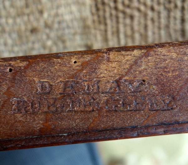 Demay : set of 4 mahogany chairs covered with horsehair - 18th century - stamped