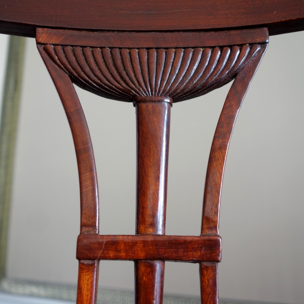 Demay : set of 4 mahogany chairs covered with horsehair - 18th century - stamped