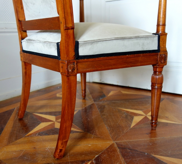 Set of 4 mahogany armchairs attributed to Jacob, Directoire period circa 1790