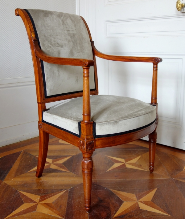 Série de 4 fauteuils attribués à Jacob, mobilier de salon d'époque Directoire en acajou