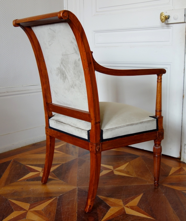 Set of 4 mahogany armchairs attributed to Jacob, Directoire period circa 1790