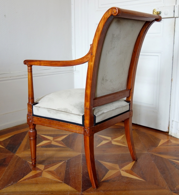 Série de 4 fauteuils attribués à Jacob, mobilier de salon d'époque Directoire en acajou