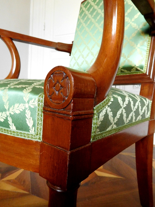 Suite of 4 Empire mahogany armchairs attributed to Marcion - France circa 1810