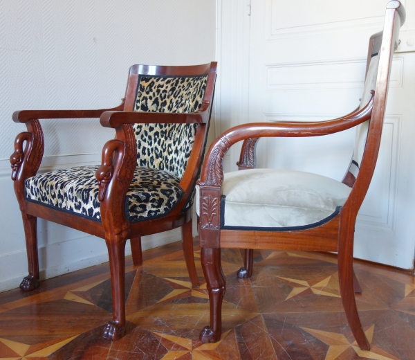 Jacob Freres : 4 Empire mahogany armchairs, early 19th century circa 1803 - 1805