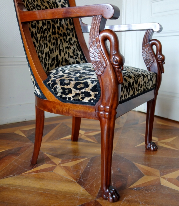 Jacob Freres : 4 Empire mahogany armchairs, early 19th century circa 1803 - 1805