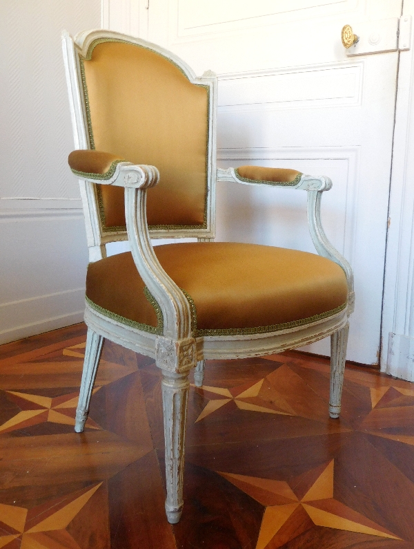 Nadal l'Aine : set of 4 Louis XVI cabriolet armchairs, stamped - 18th century circa 1780