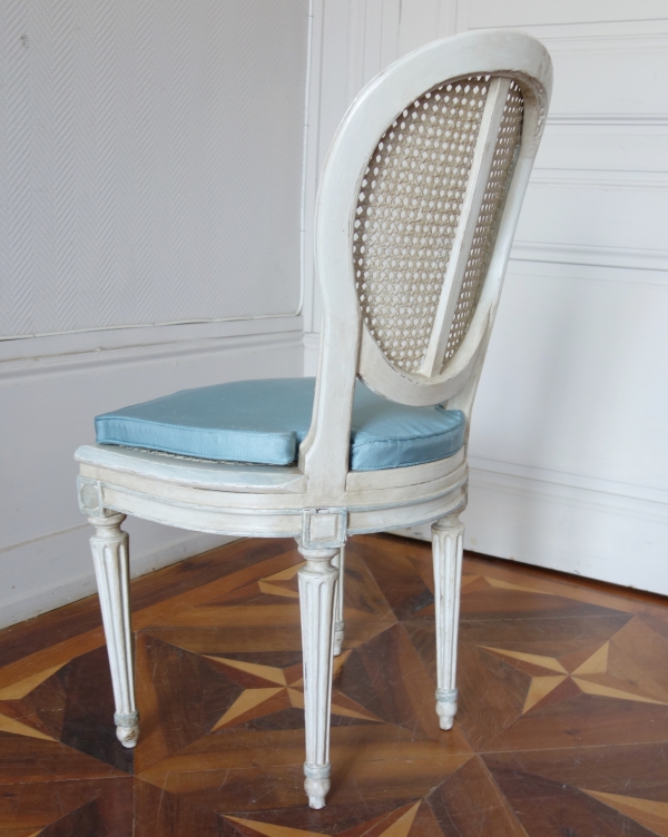 Série de 6 chaises cannées de salle à manger, époque Louis XVI - XVIIIe siècle