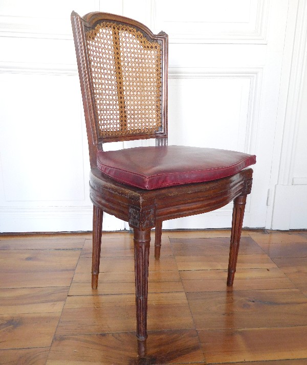 6 Louis XVI dining room caned chairs, 18th century