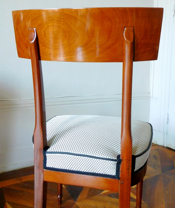 6 French Directoire mahogany chairs, late 18th century - attributed to Jacob