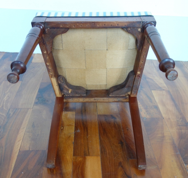 6 French Directoire mahogany chairs, late 18th century