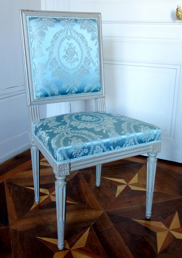 Série de 6 chaises de salle à manger d'époque Louis XVI - XVIIIe siècle