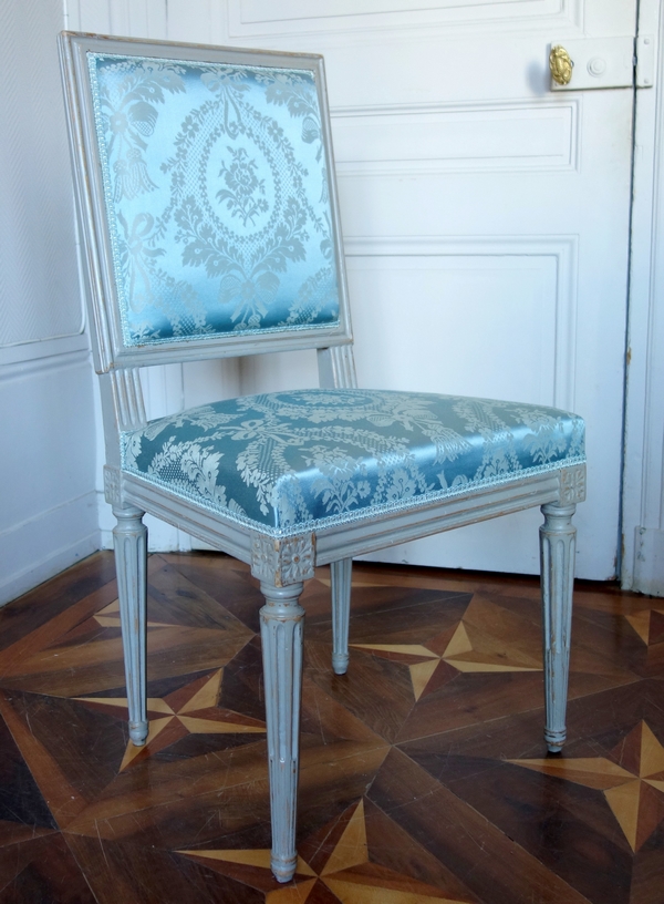 Série de 6 chaises de salle à manger d'époque Louis XVI - XVIIIe siècle