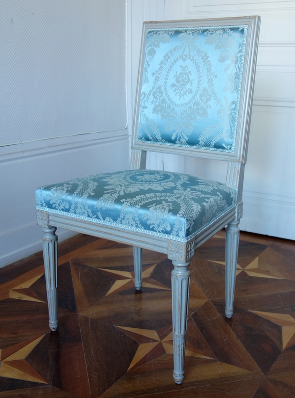 Série de 6 chaises de salle à manger d'époque Louis XVI - XVIIIe siècle