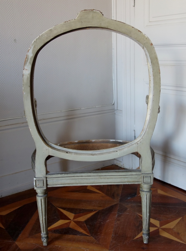 Pierre Brizard : série de 6 fauteuils à châssis d'époque Louis XVI - estampille 