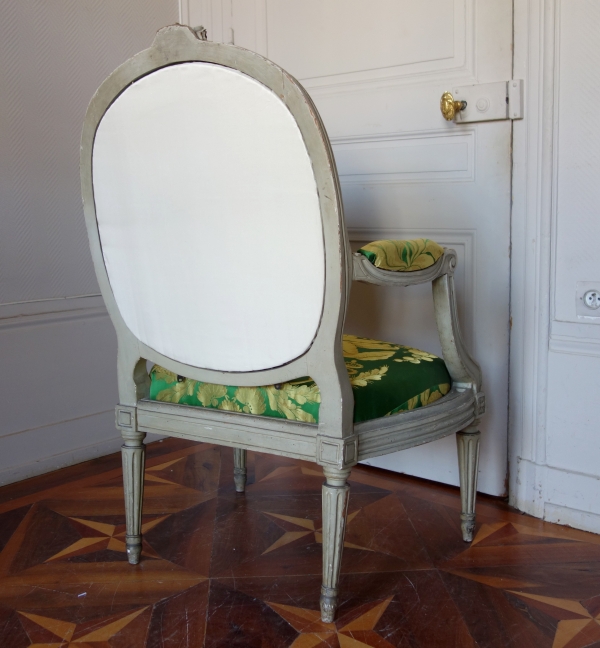 Pierre Brizard : série de 6 fauteuils à châssis d'époque Louis XVI - estampille 