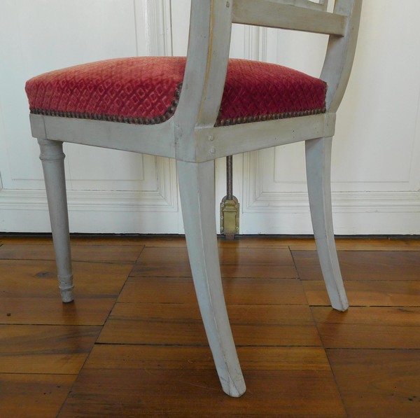 8 dining chairs, French Directoire, 18th century