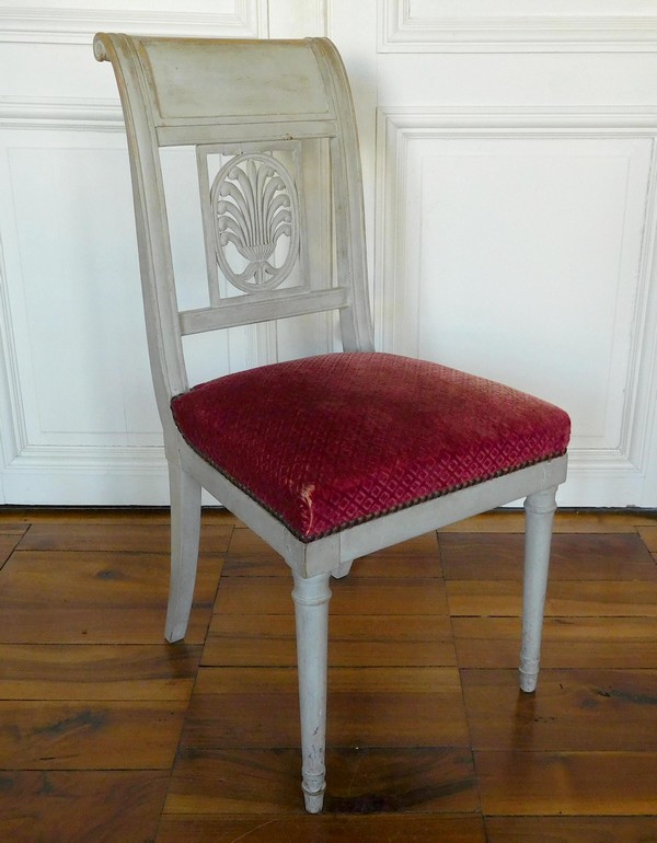 8 dining chairs, French Directoire, 18th century