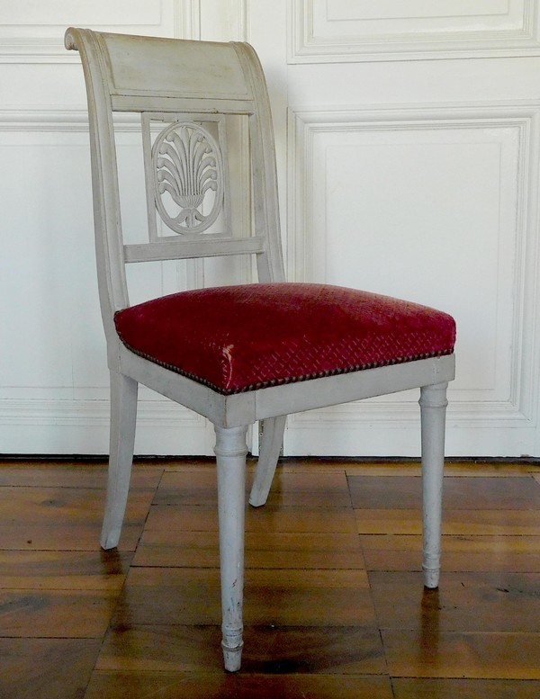 8 dining chairs, French Directoire, 18th century