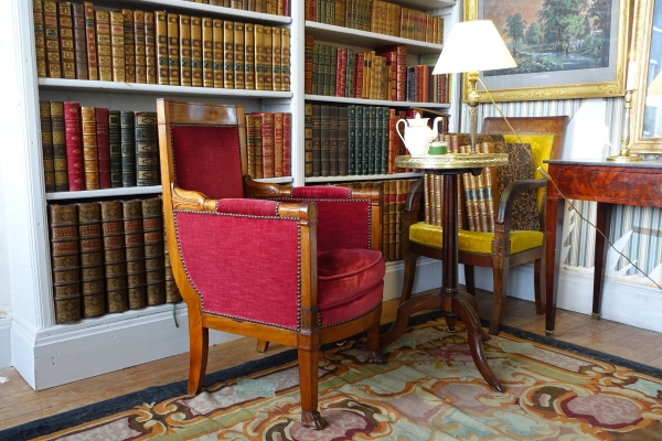 Empire mahogany bergere, Consulate period circa 1805