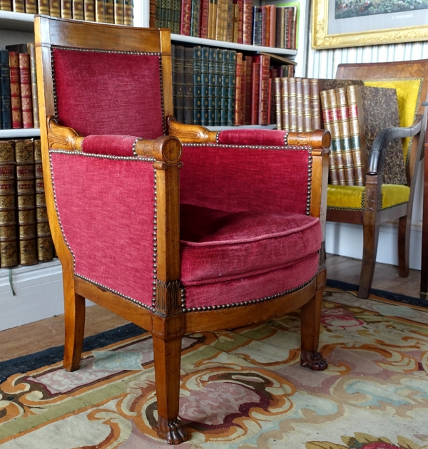 Empire mahogany bergere, Consulate period circa 1805