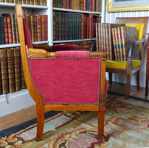 Empire mahogany bergere, Consulate period circa 1805