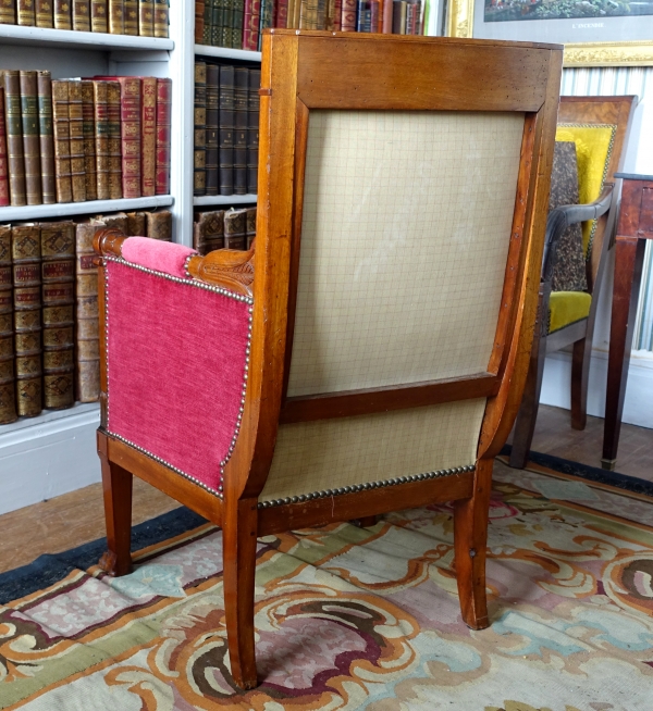 Empire mahogany bergere, Consulate period circa 1805