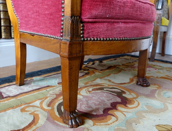 Empire mahogany bergere, Consulate period circa 1805