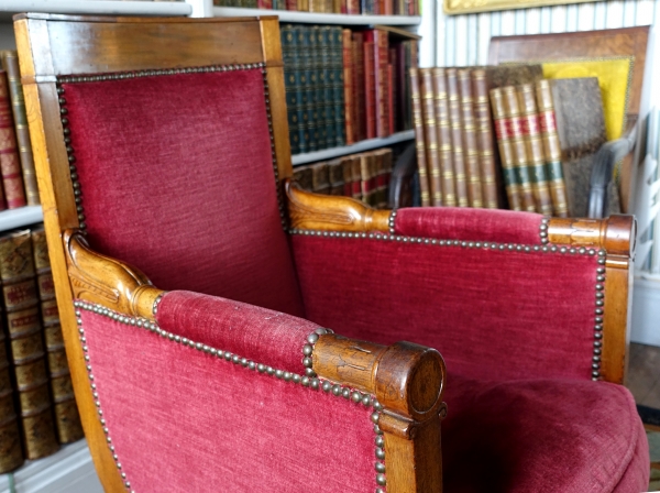 Empire mahogany bergere, Consulate period circa 1805